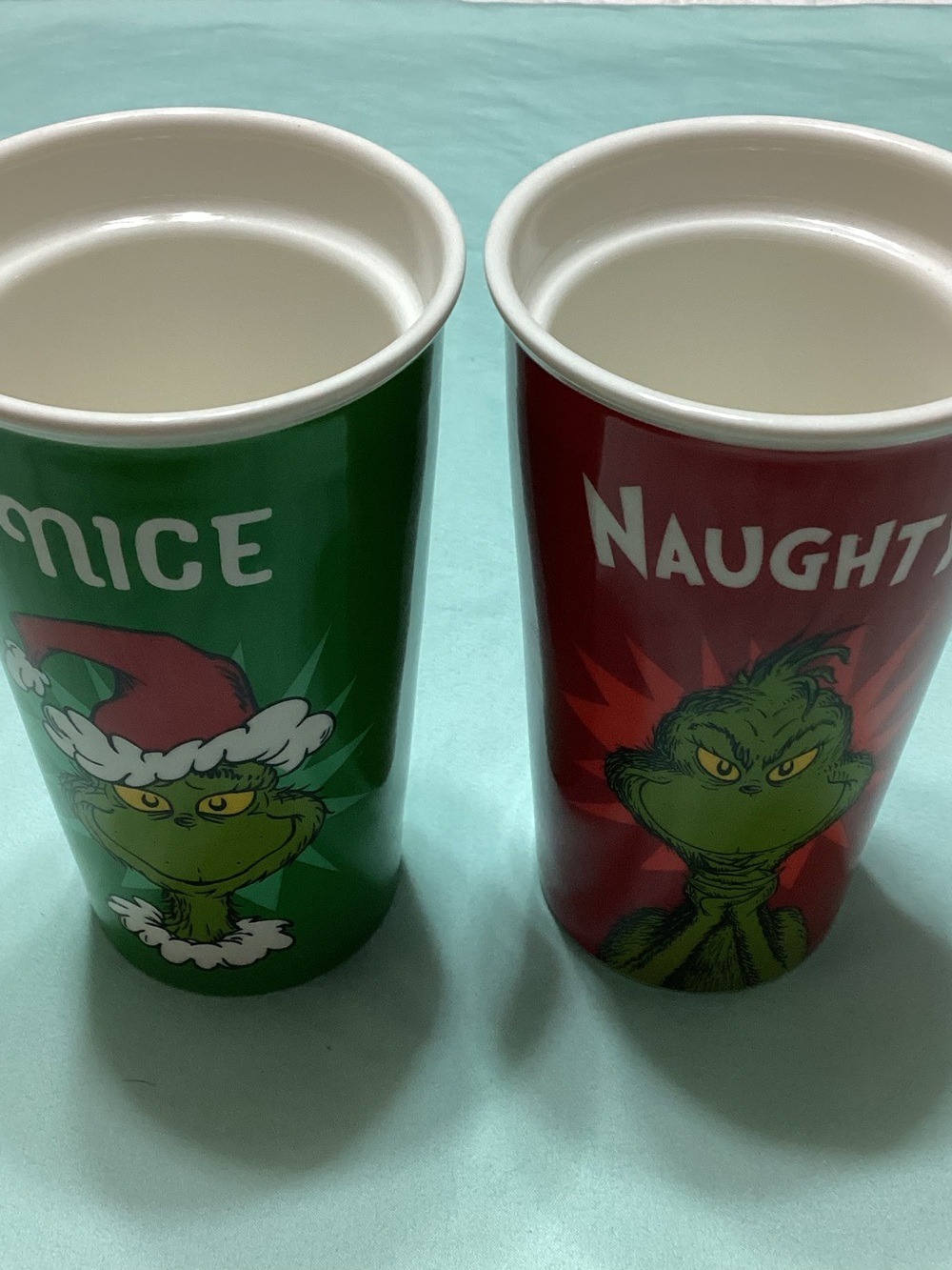 The Grinch Naughty Nice Christmas Holiday Mug Set